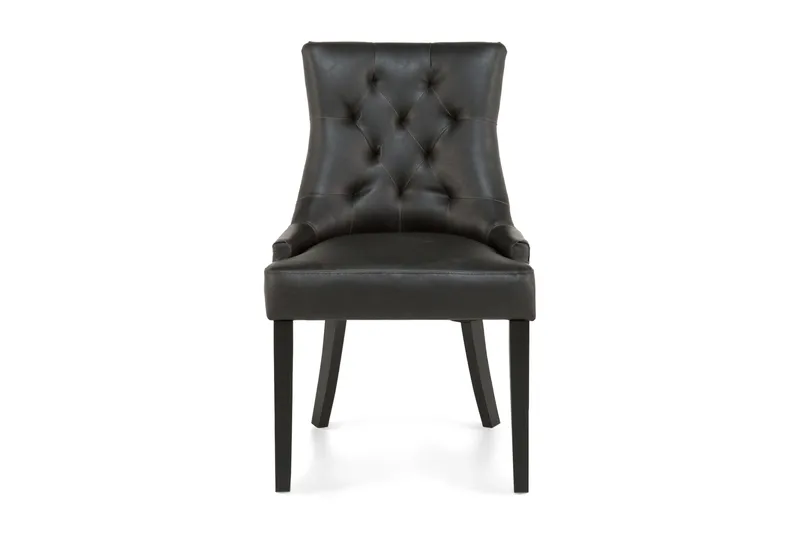 Tuva Matstol Konstläder - Svart - Möbler - Fåtölj & stolar - Matstol & köksstol
