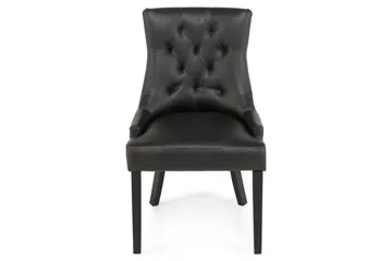 Tuva Matstol Konstläder - Svart - Möbler - Fåtölj & stolar - Matstol & köksstol