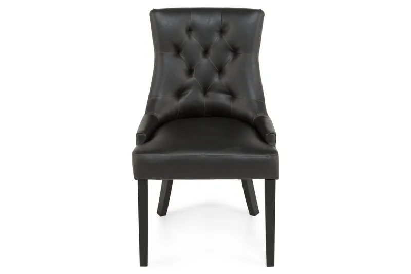 Tuva Matstol Konstläder - Svart - Möbler - Fåtölj & stolar - Matstol & köksstol