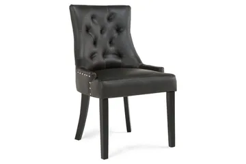 Tuva Matstol Konstläder - Svart - Möbler - Fåtölj & stolar - Matstol & köksstol