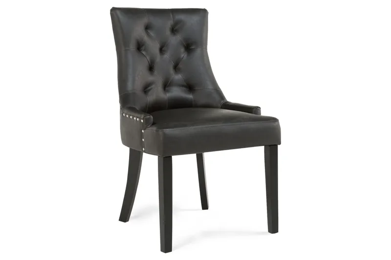 Tuva Matstol Konstläder - Svart - Möbler - Fåtölj & stolar - Matstol & köksstol