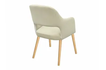 Uptown Matstol i Tyg med Träben - Ljusbeige - Möbler - Fåtölj & stolar - Matstol & köksstol