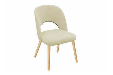 Uptown Matstol i Tyg med Träben - Ljusbeige - Möbler - Fåtölj & stolar - Matstol & köksstol