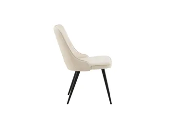 Velvet Deluxe Lyx Sammetstol - Svart/Beige - Möbler - Fåtölj & stolar - Matstol & köksstol