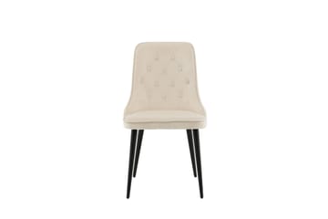 Velvet Deluxe Lyx Sammetstol - Svart/Beige - Möbler - Fåtölj & stolar - Matstol & köksstol