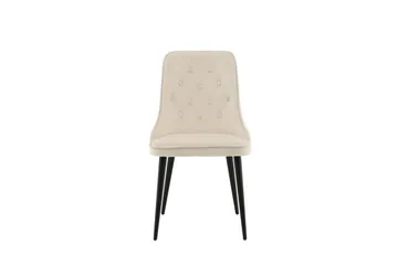 Velvet Deluxe Lyx Sammetstol - Svart/Beige - Möbler - Fåtölj & stolar - Matstol & köksstol