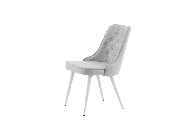 Velvet Deluxe Matstol - Grå/Vit - Möbler - Fåtölj & stolar - Matstol & köksstol