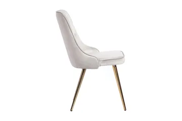 Velvet Deluxe Sammetstol - Mässing/Grå - Möbler - Fåtölj & stolar - Matstol & köksstol