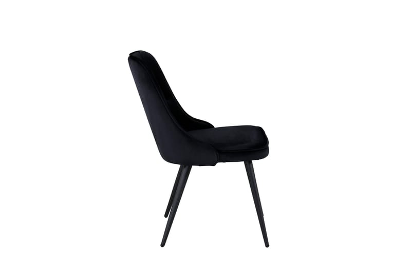 Velvet Deluxe Sammetstol - Svart/Svart - Möbler - Fåtölj & stolar - Matstol & köksstol