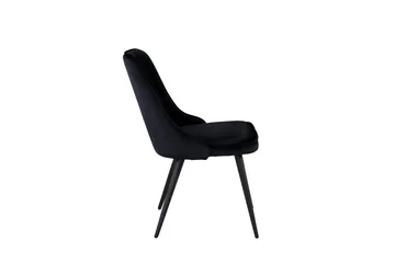 Velvet Deluxe Sammetstol - Svart/Svart - Möbler - Fåtölj & stolar - Matstol & köksstol