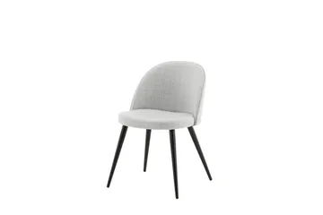 Velvet Matstol - Grå/Svart - Möbler - Fåtölj & stolar - Matstol & köksstol