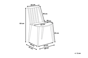 Ventnor Stol Set Om 2 St - Svart - Möbler - Fåtölj & stolar - Matstol & köksstol