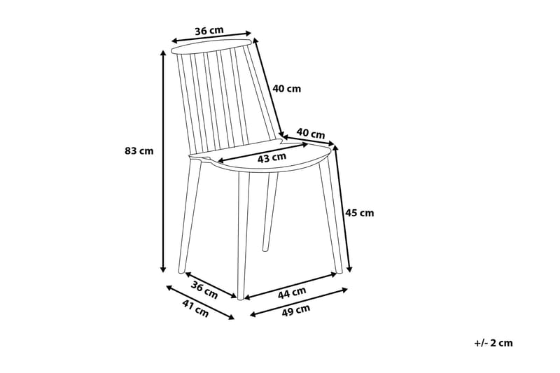 Ventnor Stol Set Om 2 St - Svart - Möbler - Fåtölj & stolar - Matstol & köksstol