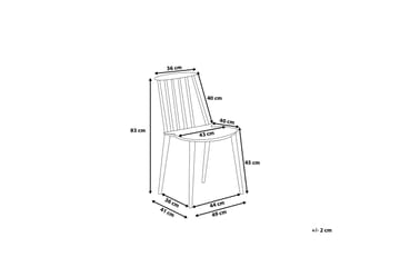 Ventnor Stol Set Om 2 St - Vit - Möbler - Fåtölj & stolar - Matstol & köksstol