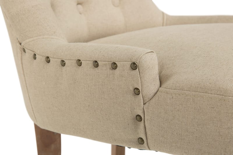 Viktoria Matstol med Nitar - Beige / Vintage - Möbler - Fåtölj & stolar - Matstol & köksstol