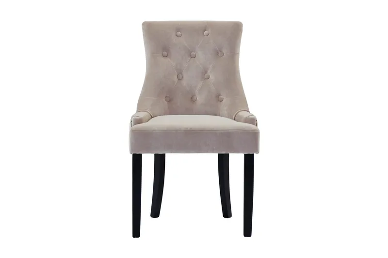 Viktoria Matstol Sammet - Sand / Beige - Möbler - Fåtölj & stolar - Matstol & köksstol