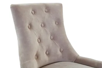 Viktoria Matstol Sammet - Sand / Beige - Möbler - Fåtölj & stolar - Matstol & köksstol