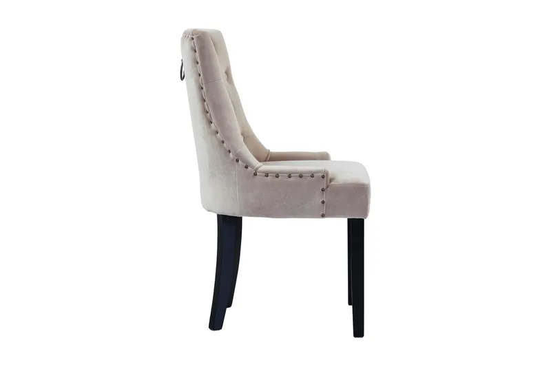 Viktoria Matstol Sammet - Sand / Beige - Möbler - Fåtölj & stolar - Matstol & köksstol