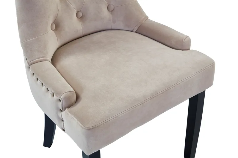 Viktoria Matstol Sammet - Sand / Beige - Möbler - Fåtölj & stolar - Matstol & köksstol