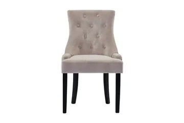 Viktoria Matstol Sammet - Sand/Beige - Möbler - Fåtölj & stolar - Matstol & köksstol