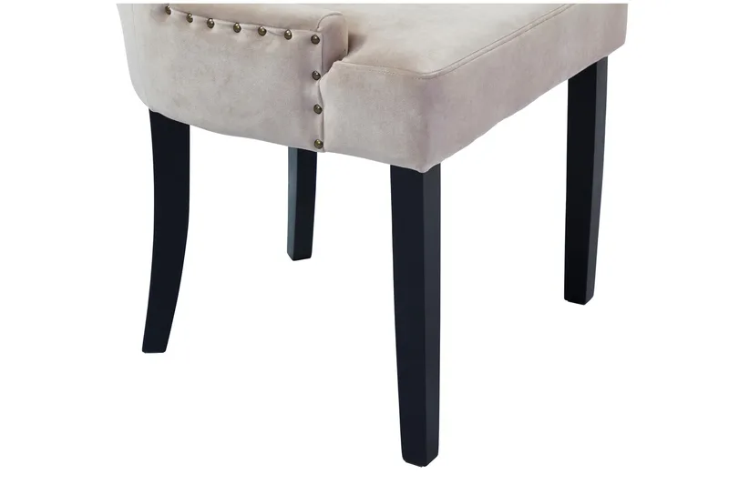 Viktoria Matstol Sammet - Sand/Beige - Möbler - Fåtölj & stolar - Matstol & köksstol