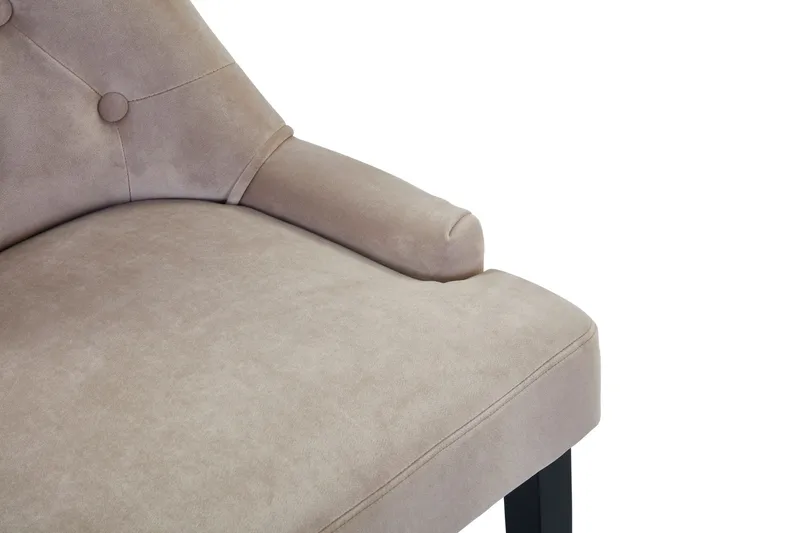 Viktoria Matstol Sammet - Sand/Beige - Möbler - Fåtölj & stolar - Matstol & köksstol