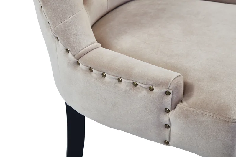 Viktoria Matstol Sammet - Sand/Beige - Möbler - Fåtölj & stolar - Matstol & köksstol