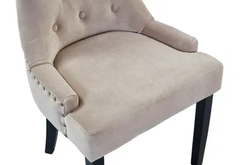 Viktoria Matstol Sammet - Sand/Beige - Möbler - Fåtölj & stolar - Matstol & köksstol