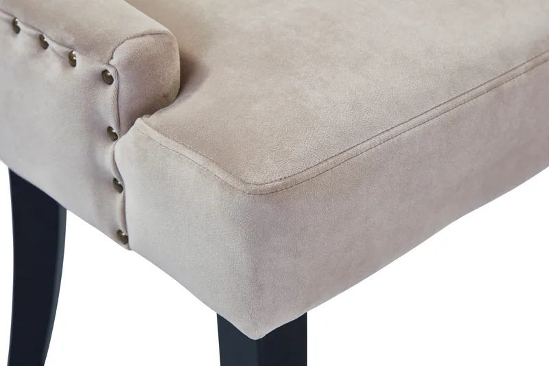 Viktoria Matstol Sammet - Sand/Beige - Möbler - Fåtölj & stolar - Matstol & köksstol