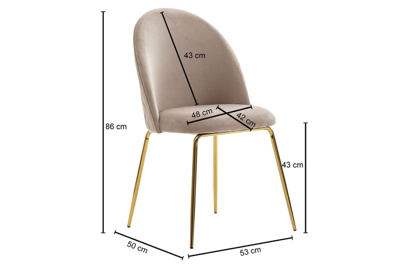 Wohnling Matstol 2-pack - Beige - Möbler - Fåtölj & stolar - Matstol & köksstol