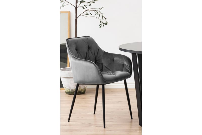 Zabinka Karmstol - Mörkgrå - Möbler - Fåtölj & stolar - Matstol & köksstol