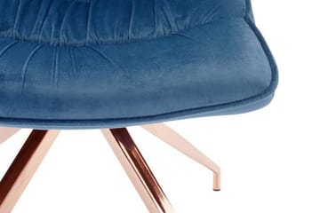 Zinon Matstol Sammet 2-pack - Blå - Möbler - Fåtölj & stolar - Matstol & köksstol