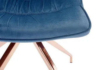 Zinon Matstol Sammet 2-pack - Blå - Möbler - Fåtölj & stolar - Matstol & köksstol