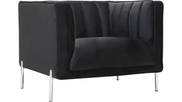 Mehara Fåtölj i sammet - Svart - Möbler - Fåtölj & stolar - Fåtölj