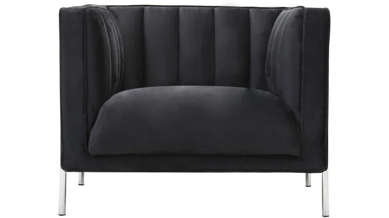 Mehara Fåtölj i sammet - Svart - Möbler - Fåtölj & stolar - Fåtölj