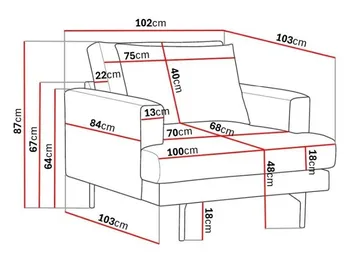 Menard Stor Fåtölj Manchester - Greige - Möbler - Fåtölj & stolar - Fåtölj