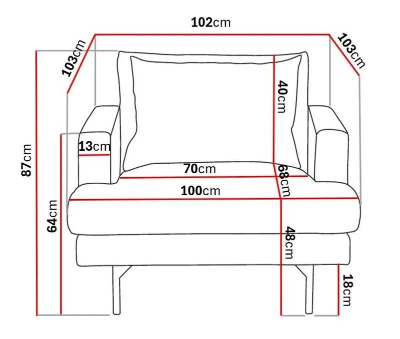 Menard Stor Fåtölj Manchester - Greige - Möbler - Fåtölj & stolar - Fåtölj