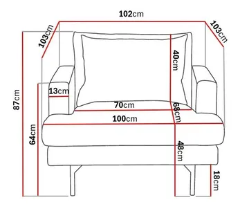 Menard Stor Fåtölj Tyg - Beige - Möbler - Fåtölj & stolar - Fåtölj