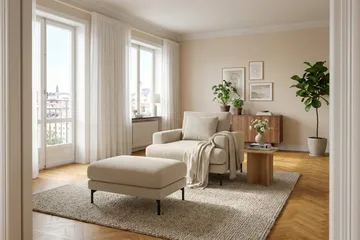 Menard Premium Fåtölj i Tyg - Beige - Möbler - Fåtölj & stolar - Fåtölj