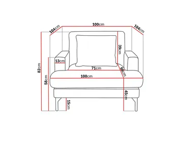 Menard Premium Fåtölj i Chenille - Grå - Möbler - Fåtölj & stolar - Fåtölj
