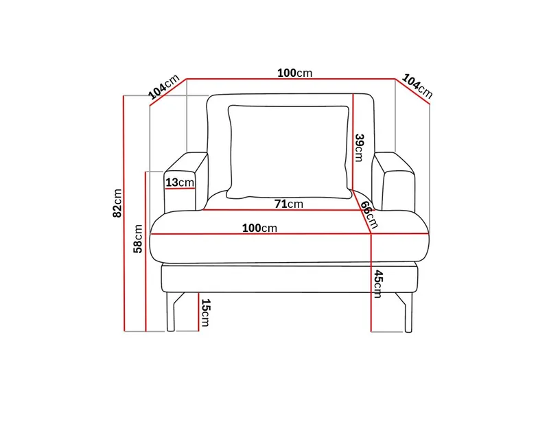 Menard Premium Fåtölj i Chenille - Ljusbeige - Möbler - Fåtölj & stolar - Fåtölj
