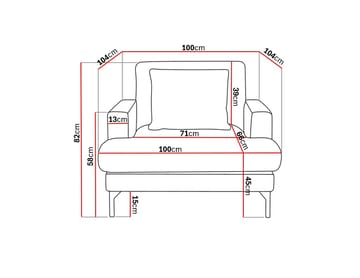 Menard Premium Fåtölj i Chenille - Grå/Blå - Möbler - Fåtölj & stolar - Fåtölj