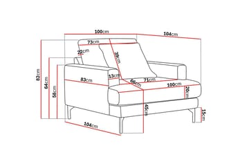 Menard Premium Fåtölj i Chenille - Ljusbeige - Möbler - Fåtölj & stolar - Fåtölj
