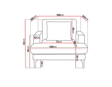 Menard Premium Fåtölj i Chenille - Beige - Möbler - Fåtölj & stolar - Fåtölj