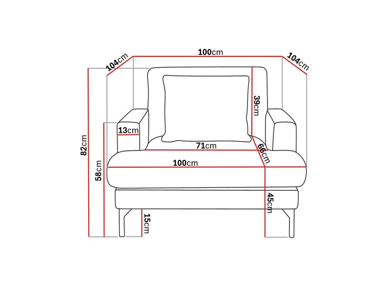 Menard Premium Fåtölj i Chenille - Beige - Möbler - Fåtölj & stolar - Fåtölj