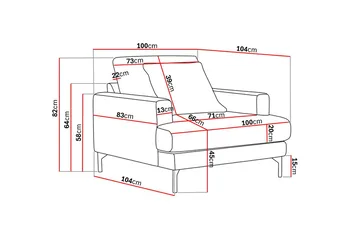 Menard Premium Fåtölj i Chenille - Brun - Möbler - Fåtölj & stolar - Fåtölj