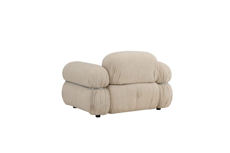 Mika Retro Fåtölj i Tyg - Beige - Möbler - Fåtölj & stolar - Fåtölj