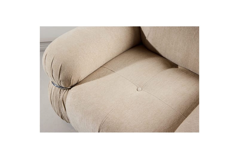 Mika Retro Fåtölj i Tyg - Beige - Möbler - Fåtölj & stolar - Fåtölj