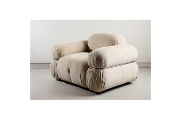 Mika Retro Fåtölj i Tyg - Beige - Möbler - Fåtölj & stolar - Fåtölj