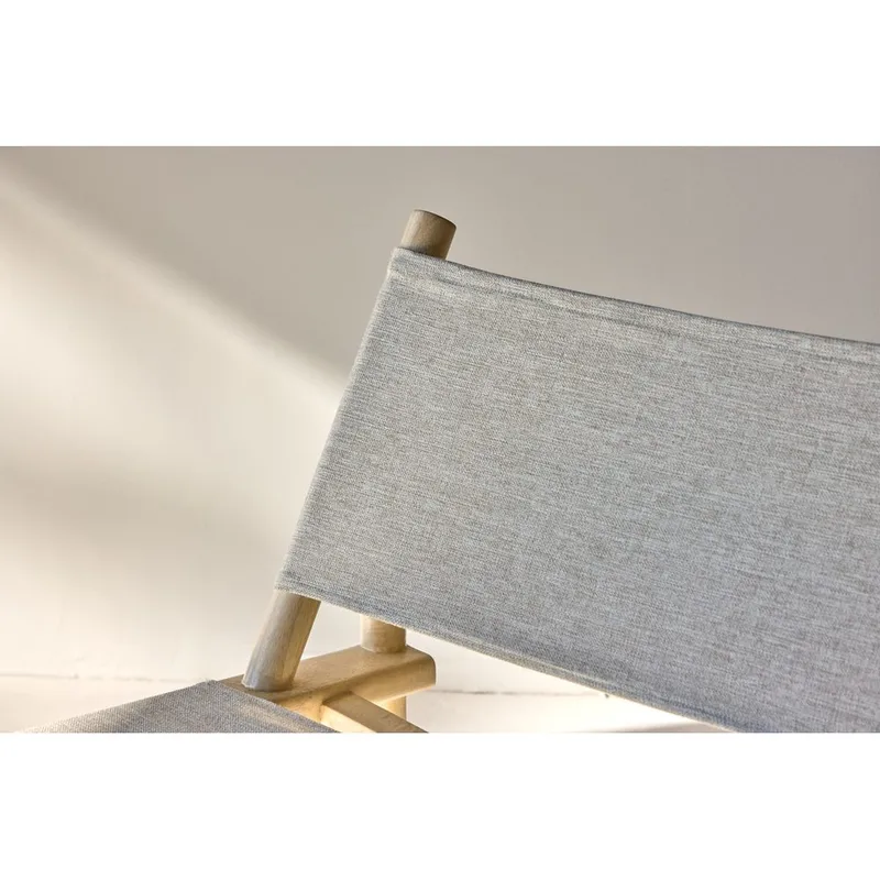Millo Fåtölj i Tyg med Trästativ - Beige - Möbler - Fåtölj & stolar - Fåtölj